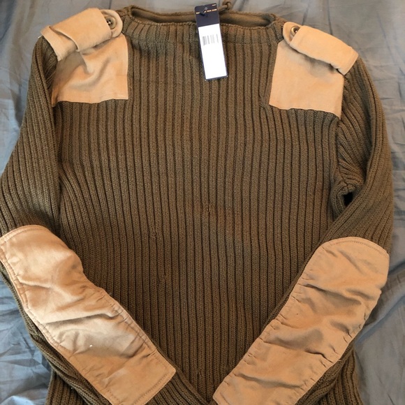 RARE! Polo by Ralph Lauren Olive Green Crewneck Sweater - Picture 1 of 5